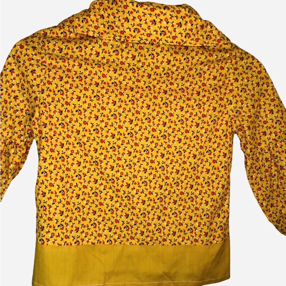 Vintage 70's Growing Girl Perma-Prest Shirt Girls Size 8 Retro Hippy Floral Boxy - Picture 8 of 16